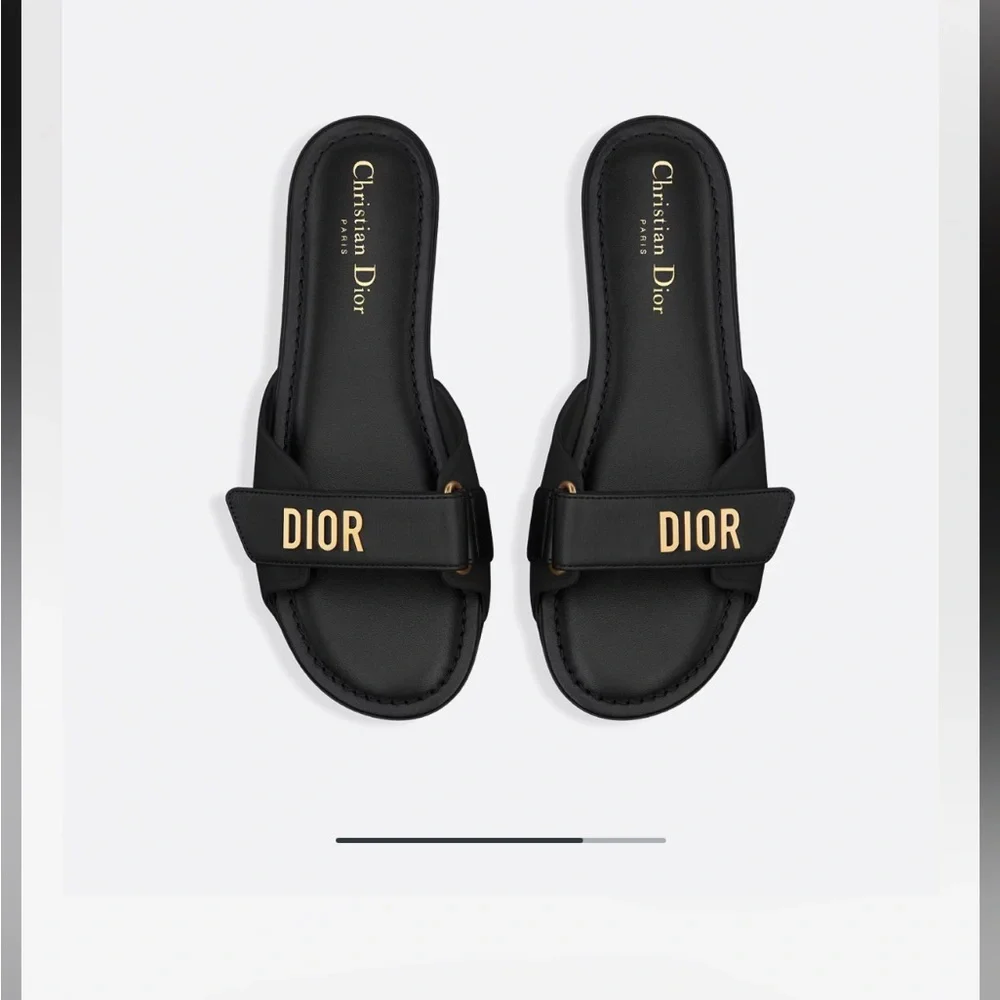 Dior Dioriviera Dioract Black Sandals - Picture 1 of 4